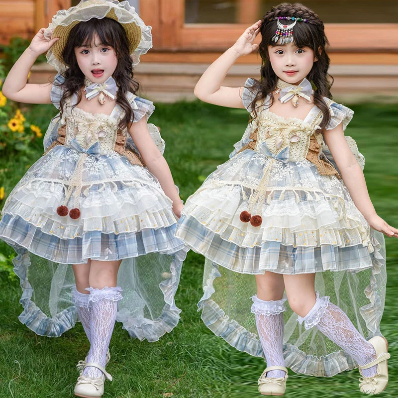 【海螺圣女】女童洛丽塔2025新款高端定制公主裙甜美连衣裙表演服潮