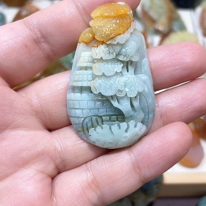 岫玉吊坠(不含链)未镶嵌