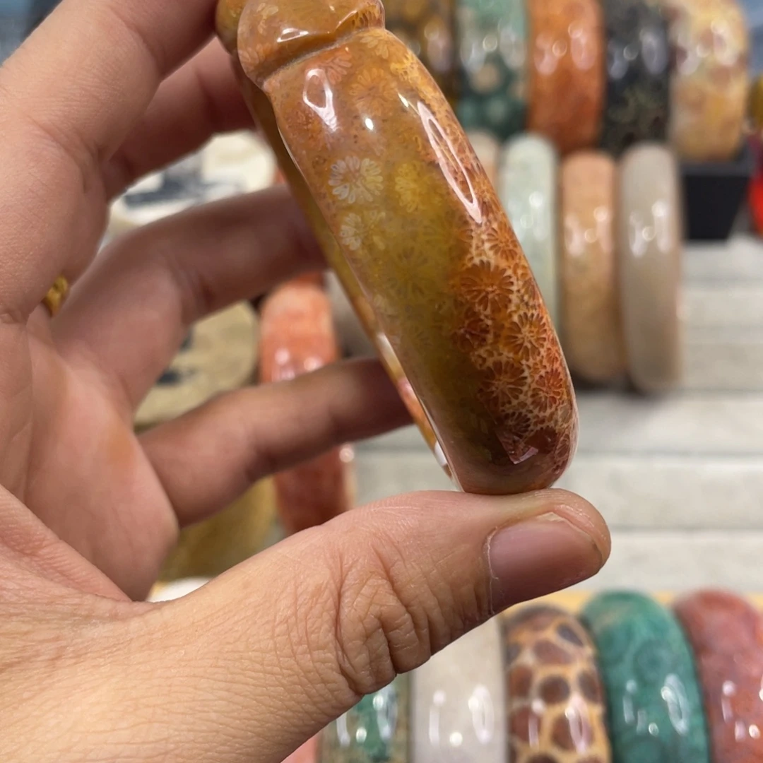 银S925镀金镶嵌手镯硅化玉