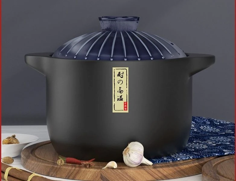 正品5L古道蓝琉璃盖砂锅炖锅耐高温干烧不裂燃气灶通用煲汤