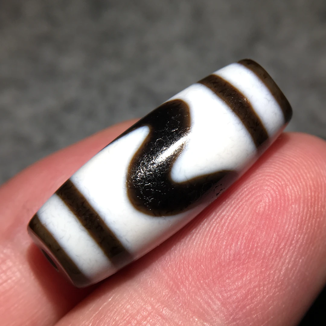 【吉珠甄选】黑白虎牙玛瑙吊坠 任晓攀行运古法手工珠锁骨链