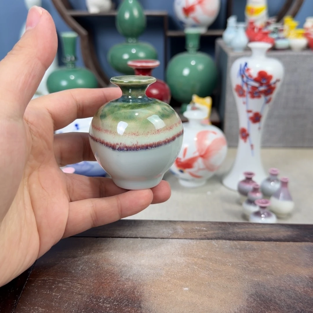 陶瓷手工小花器摆件