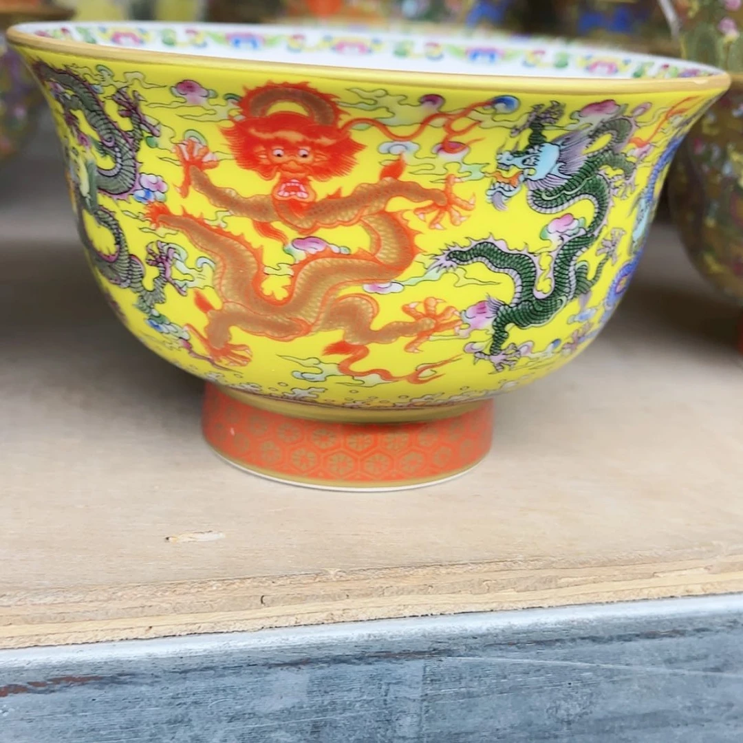 【闪购商品】珐琅4.8英寸6黄龙。。。。