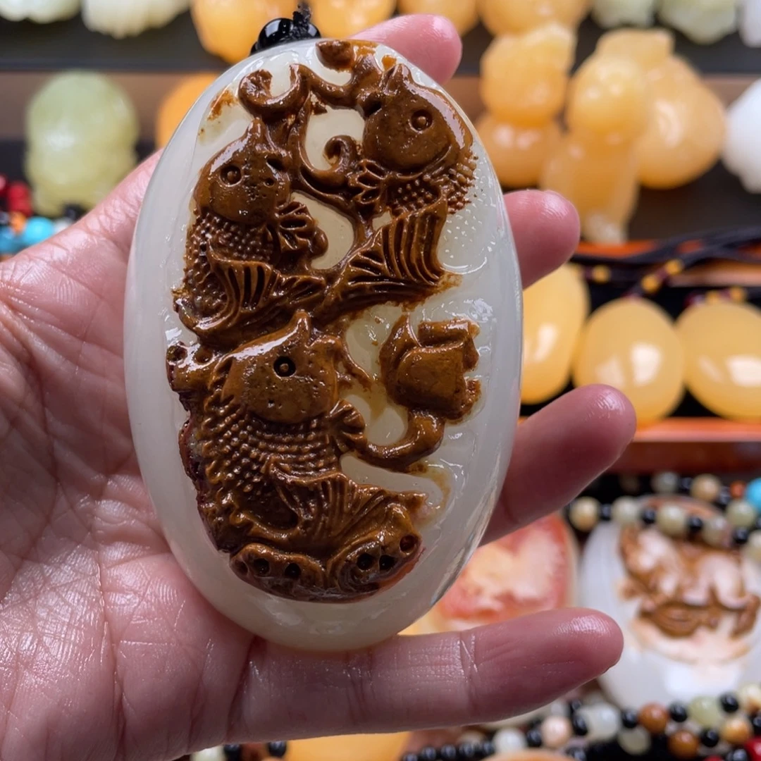 用***3石材天然古青石手把件