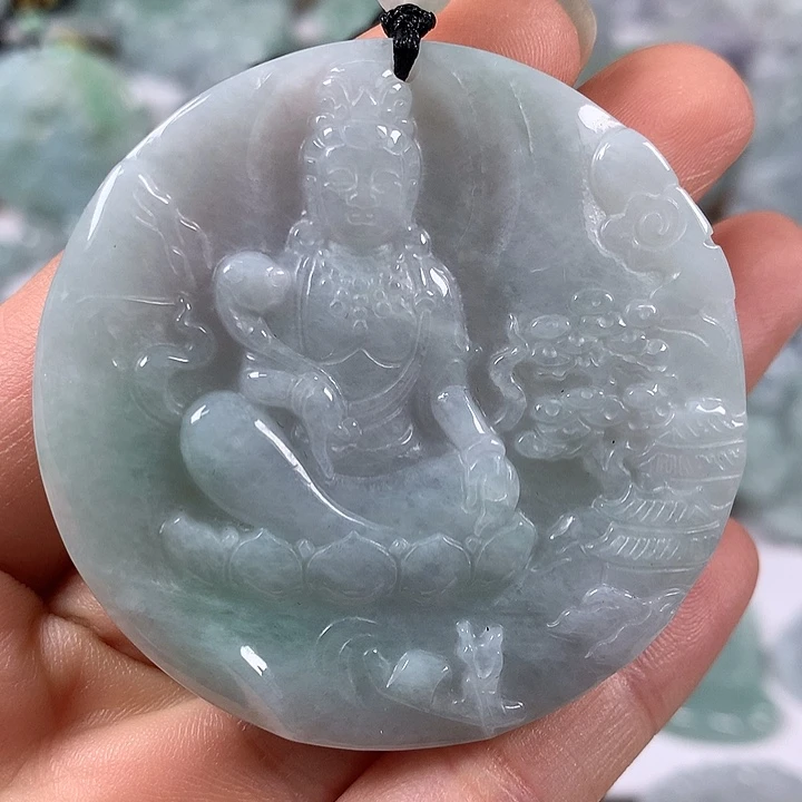 颈饰未镶嵌翡翠山水观音福利
