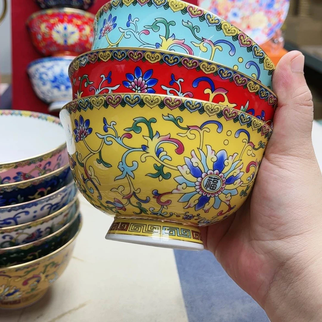 【闪购商品】珐琅5英寸2黄1红1湖水蓝。。。。。