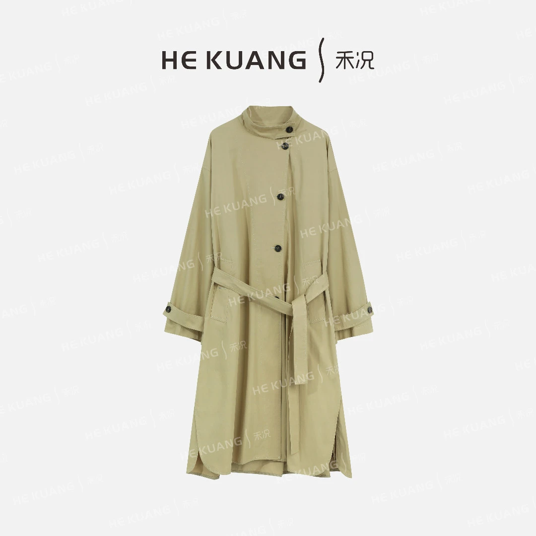 禾况HEKUANG【素野行风】时尚休闲设计师秋季风衣 F653 0360