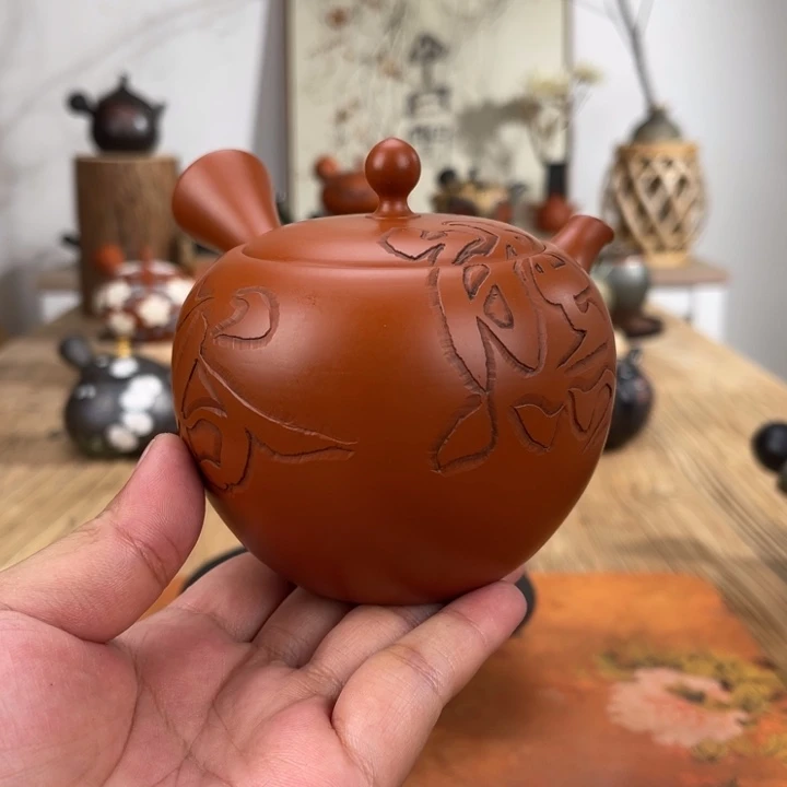 常滑山田宝生手作茶壶