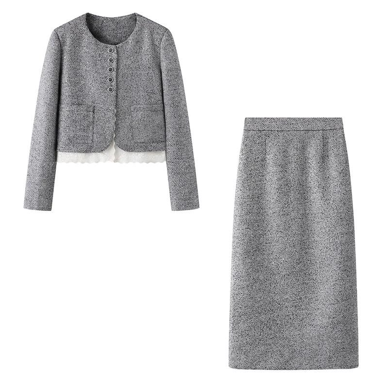 气质名媛小香风套装裙女2025春季新款半身裙秋季两件套T851127300