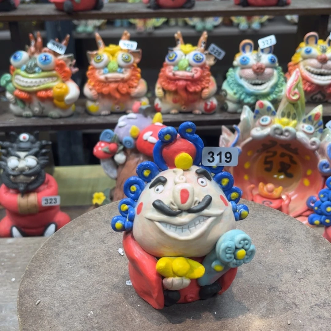 陶瓷纯手工抽象陶瓷摆件319