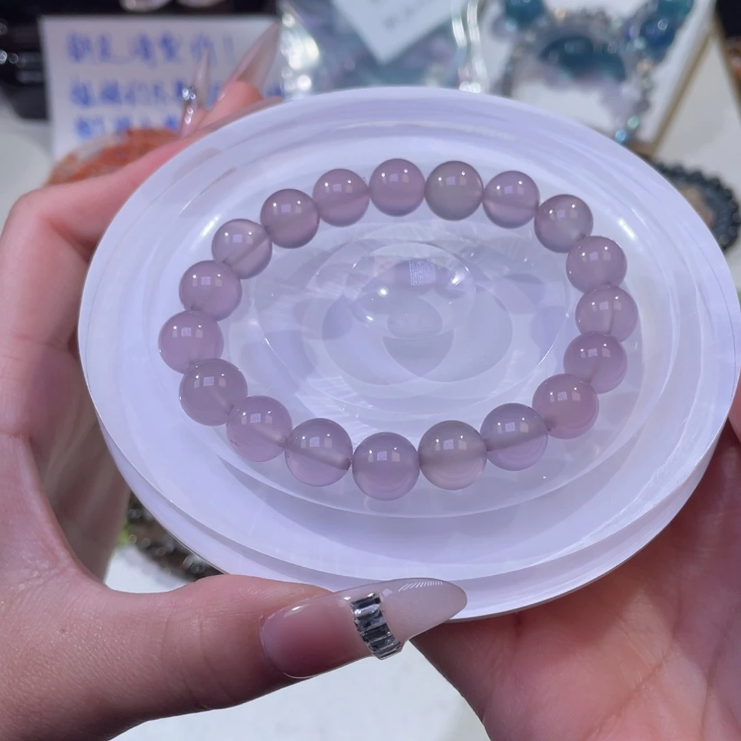未镶嵌手链水晶紫玉髓玛瑙9+