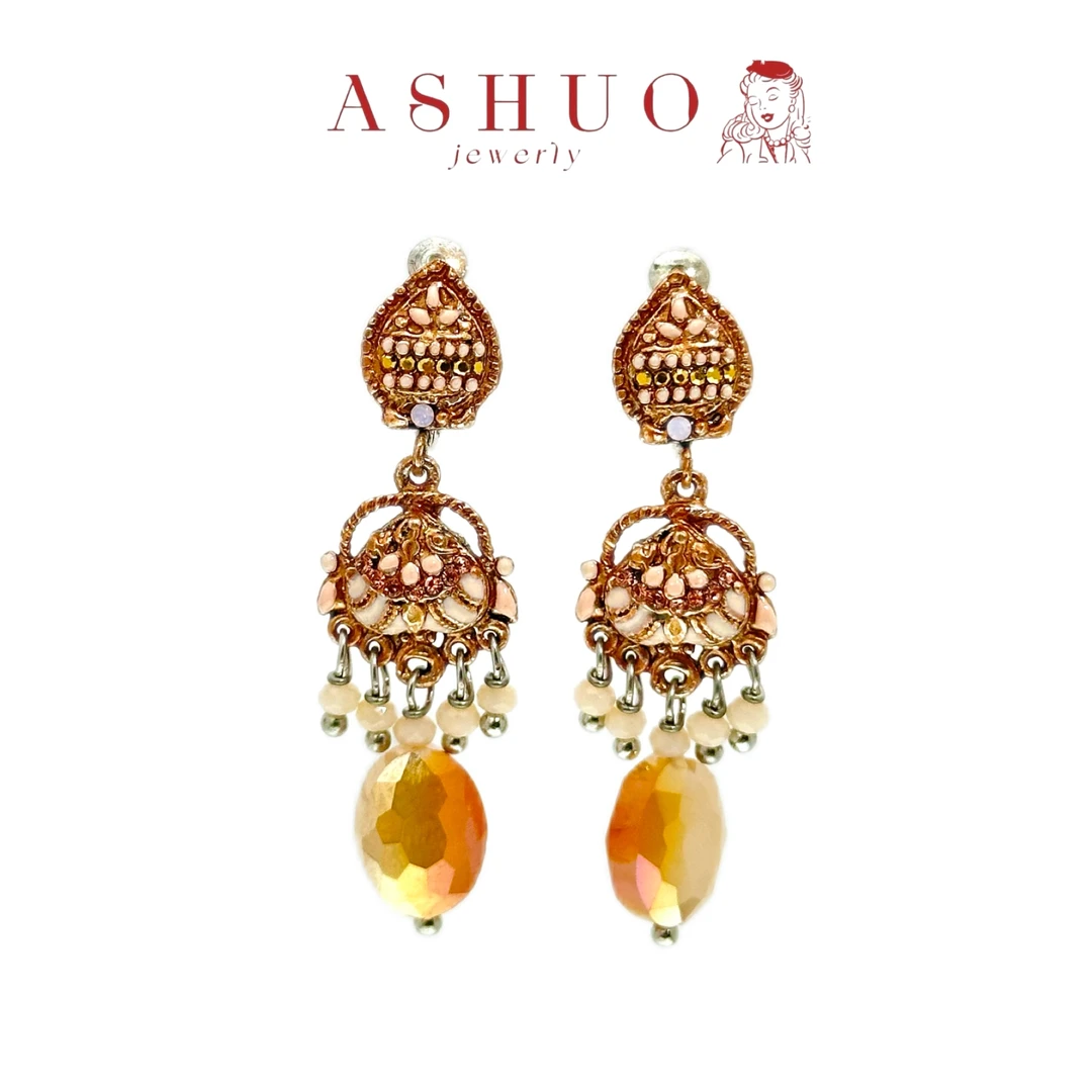 铜合金耳饰 阿烁中古 Saoya as11124