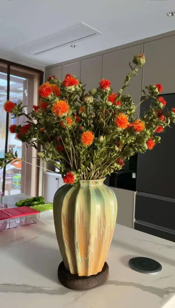 橙菠萝花期长永生干花红花高端稀有花材