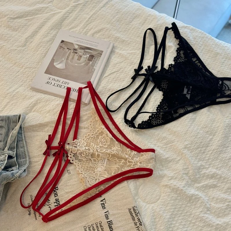 法式少女三角裤镂空女三角内裤套装高腰低腰夏季无痕中腰