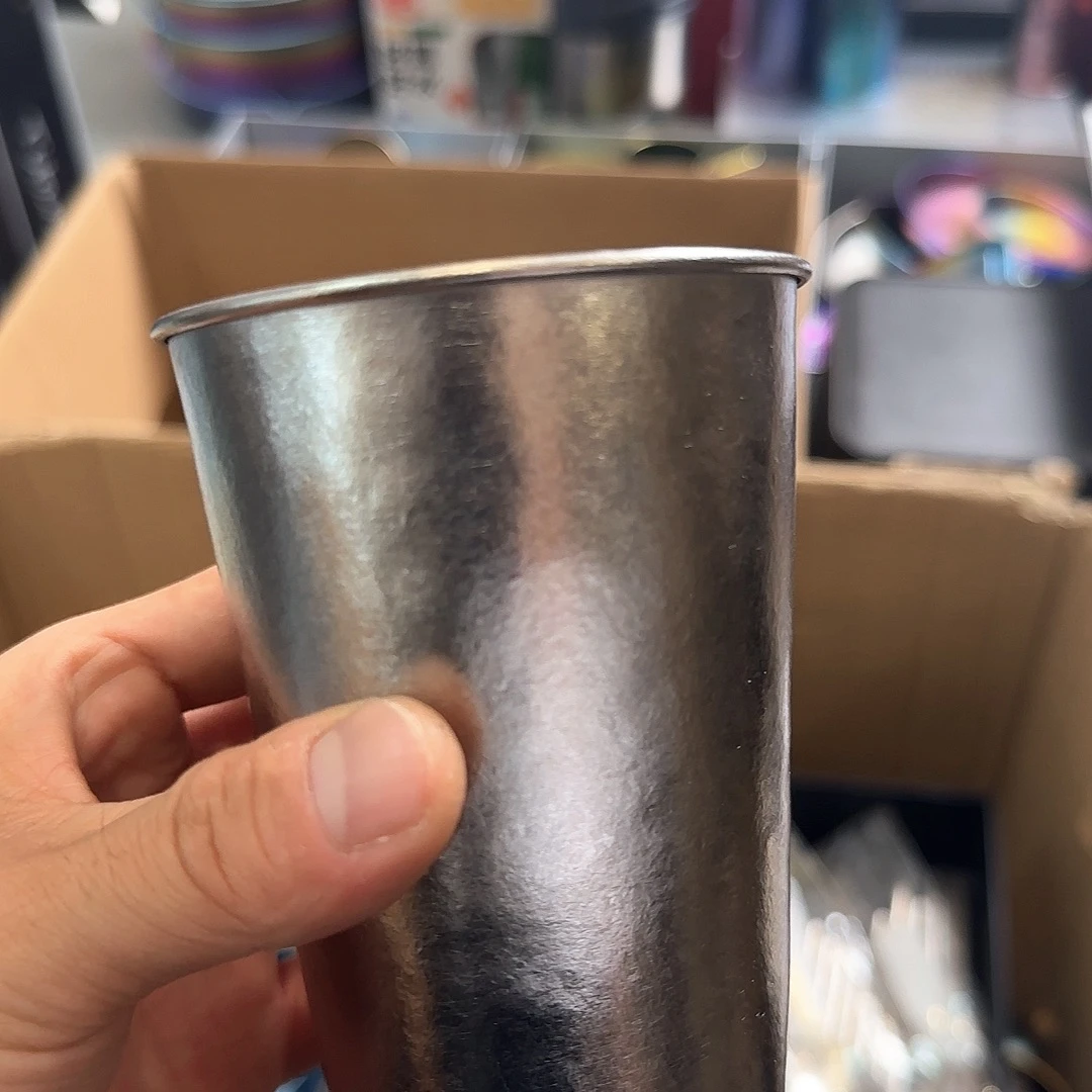 纯钛钛色啤酒杯一个