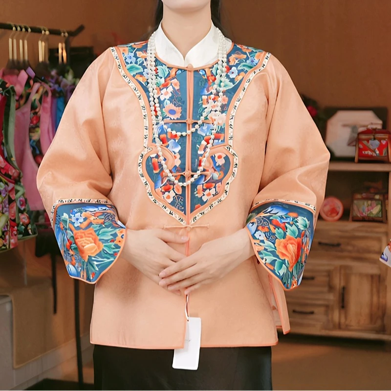 苏绣旗袍新中式原创国风华服重工刺绣斜襟/太太服/连衣裙/