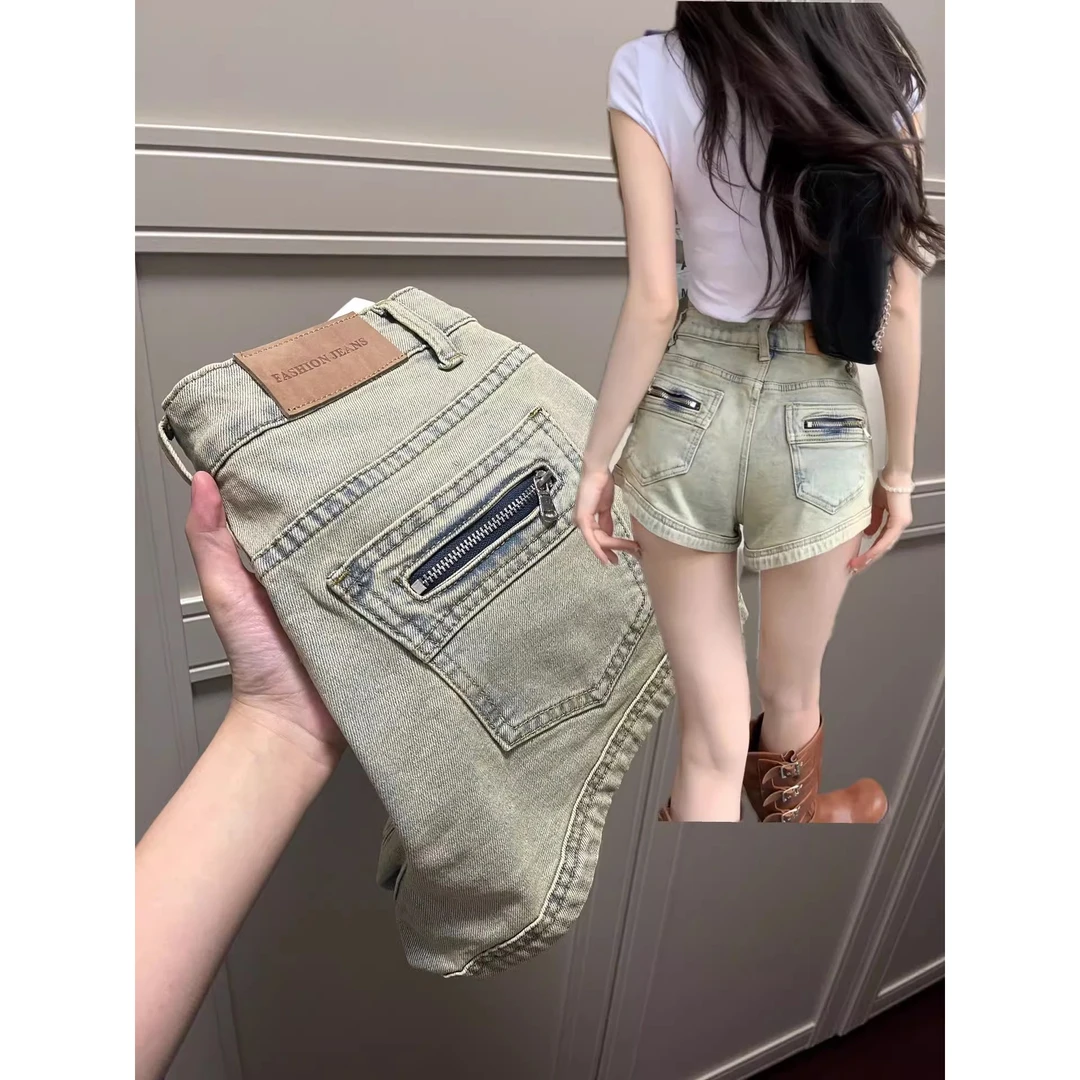 牛仔短裤女款夏季低腰爆款2025新款外穿热裤大码显瘦a字休闲宽松