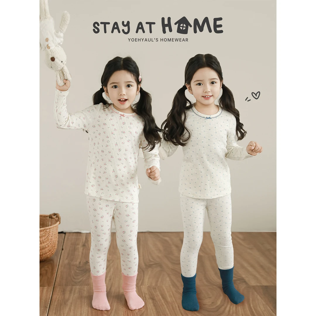 清 幼悠【芝麻点点】秋壹波长袖舒适家居服套装 潮Q4194