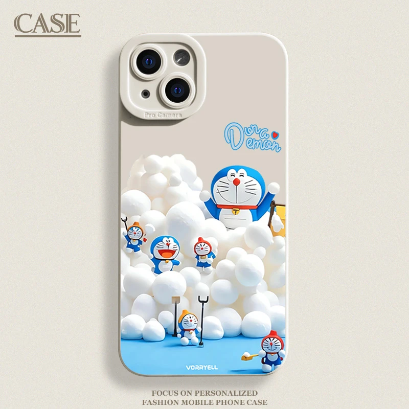 哆啦A梦适用iPhone16ProMax手机壳15苹果14软13瞳影12磨砂11xsxr