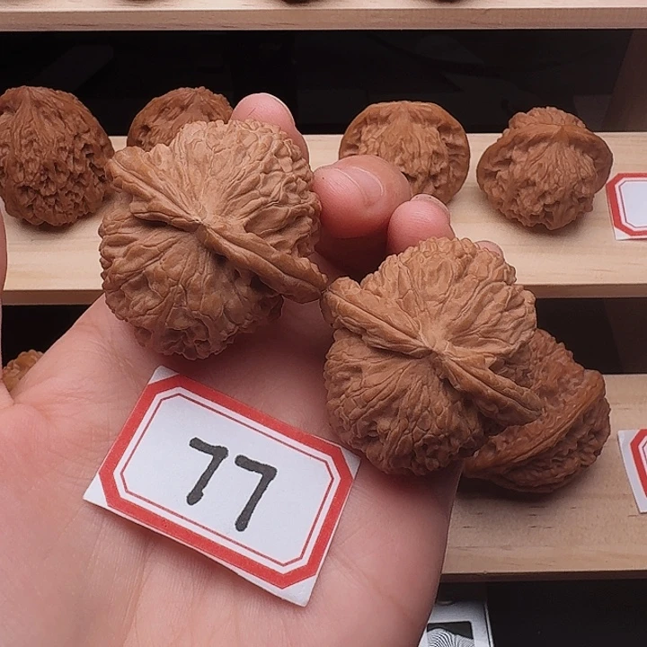 吊坠文玩核桃全品白狮子42尺