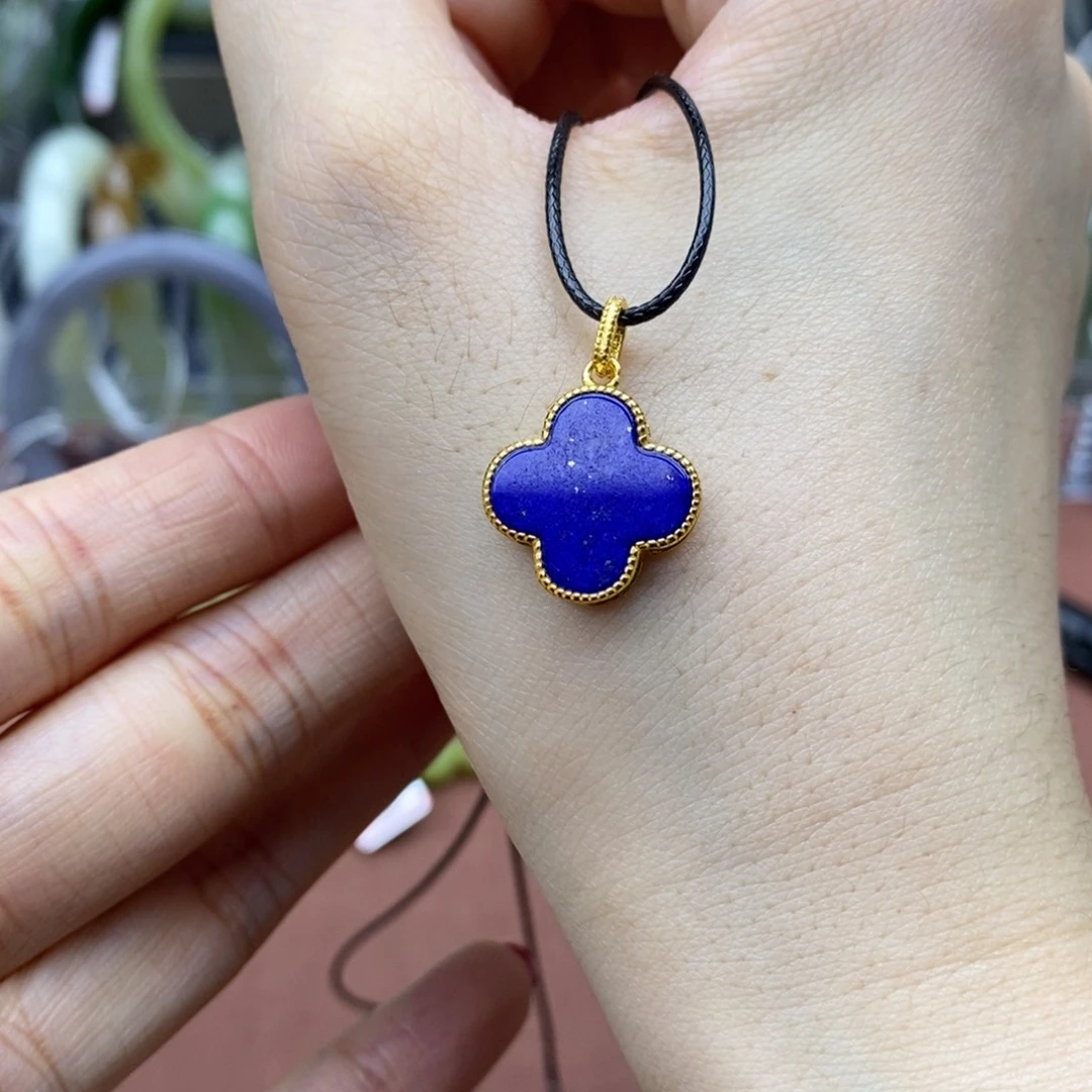 查罗石银S925镶嵌吊坠(不含链)