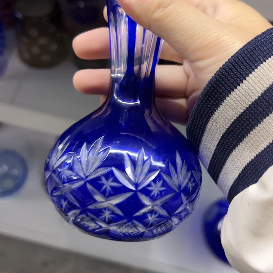 水晶玻璃平底款微瑕一个