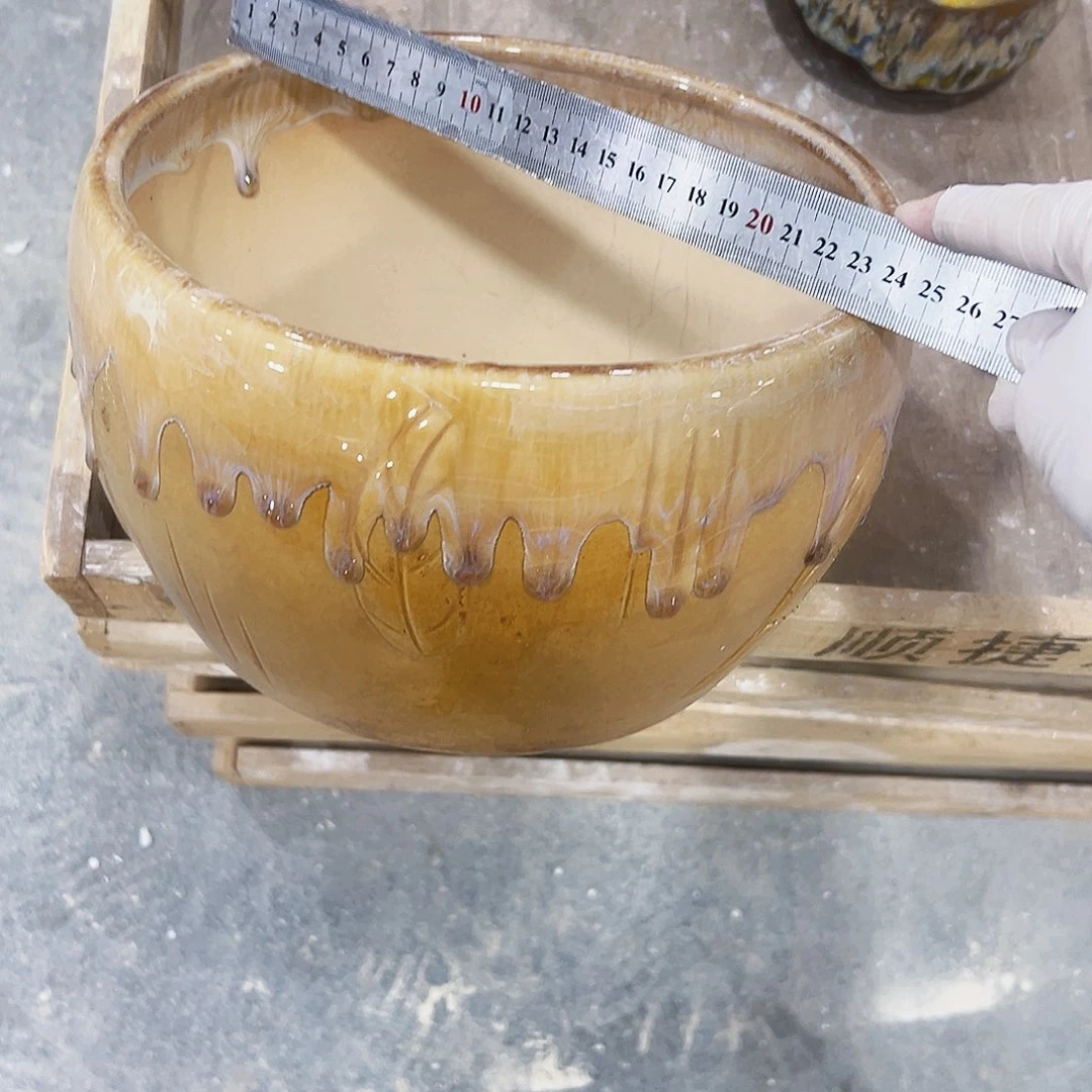 有孔外贸尾单陶瓷花盆凑10米包邮