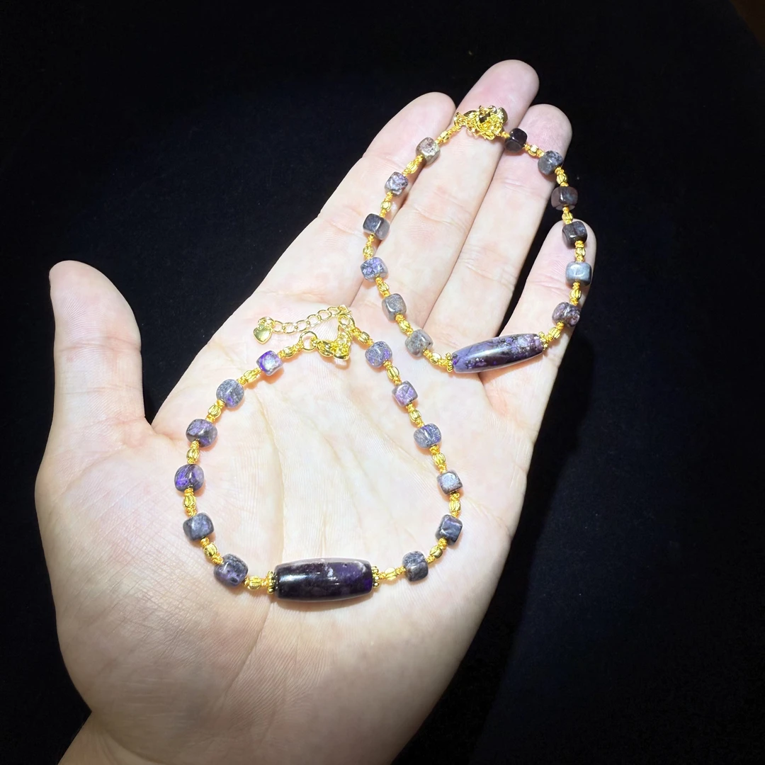 【皇后甄选】C102205 泥地紫桶珠手链-多样性发其一