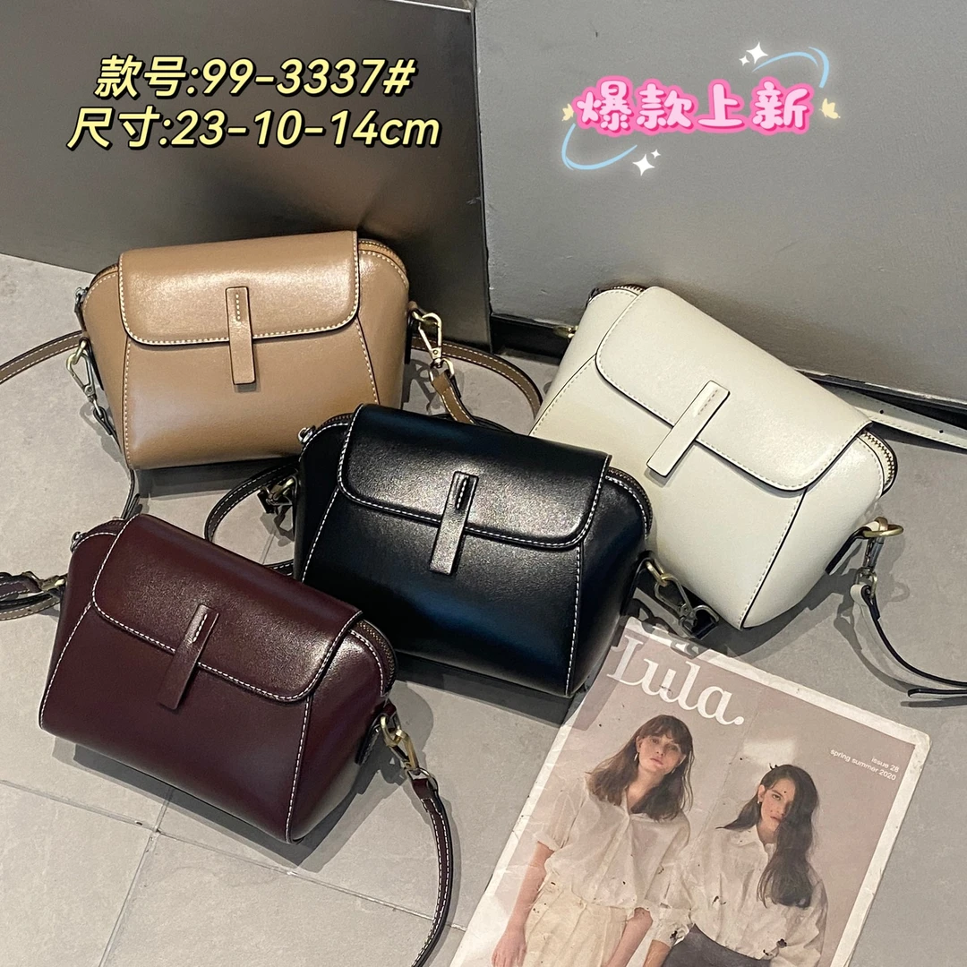 头层牛皮复古风斜挎包腋下复古气质耐刮贝壳单肩百搭洋气小包包女