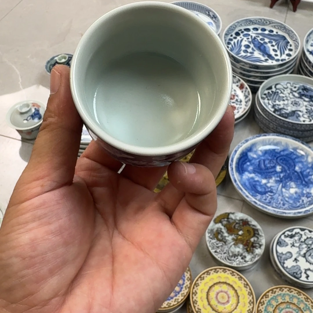壹***.杯青花一路连科小直口杯