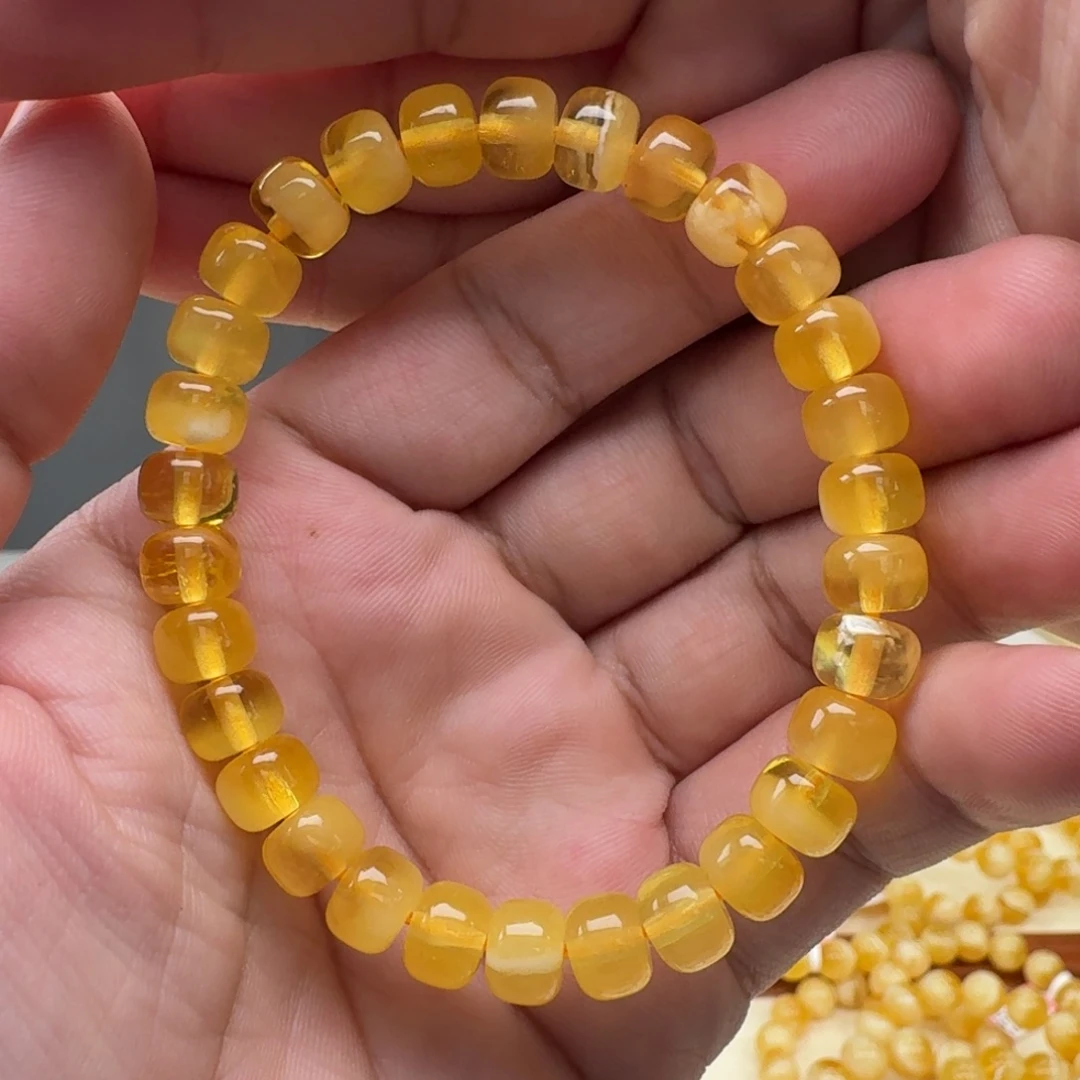 琥珀未镶嵌手链蜜蜡手串