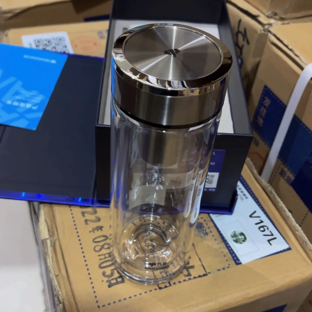 万象V48Rl双层玻璃杯370➕杯套