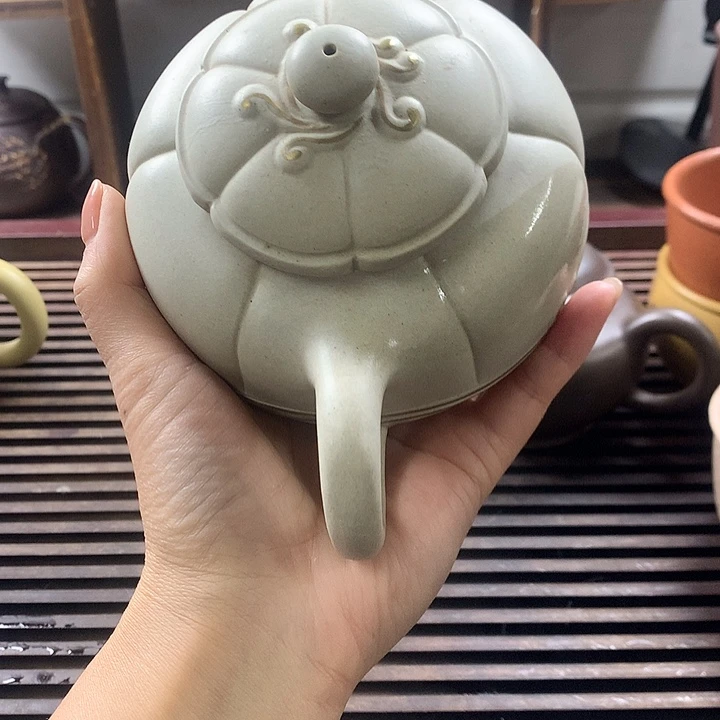 白玉段菱花壶400cc