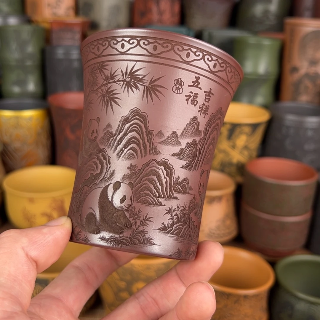 茶杯紫砂宜兴原矿紫砂杯