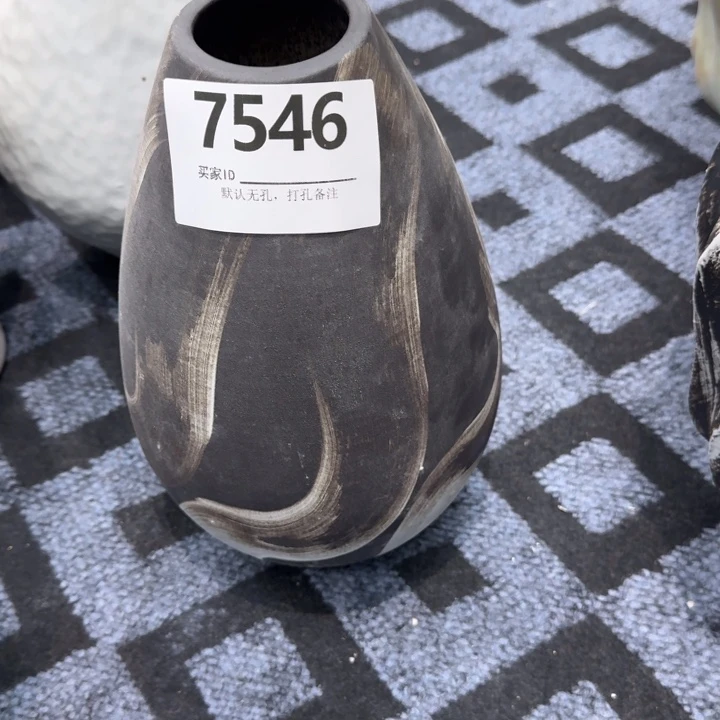 蓅***雨瓷片景德镇高温花器编码7546高28口5默认无孔