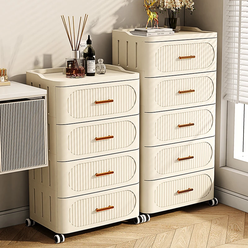 抽屉式加厚收纳柜储物柜多层家用客厅零食整理柜玩具卧室床头柜
