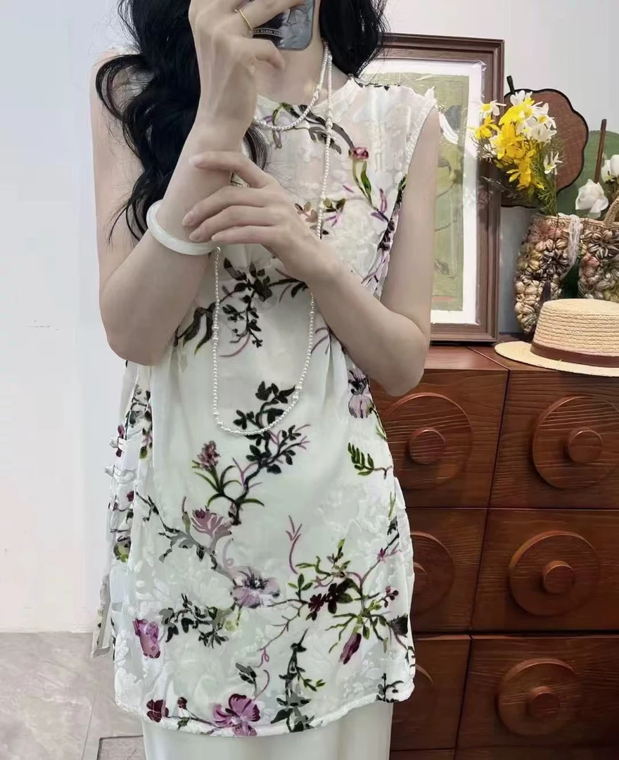 高货~重磅桑蚕丝真丝丝绒M胸106长75高级感连衣裙 1407