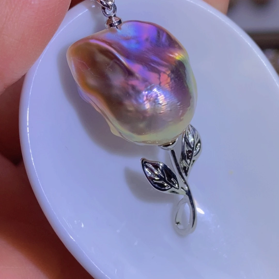 银S925镶嵌淡水珍珠珍珠