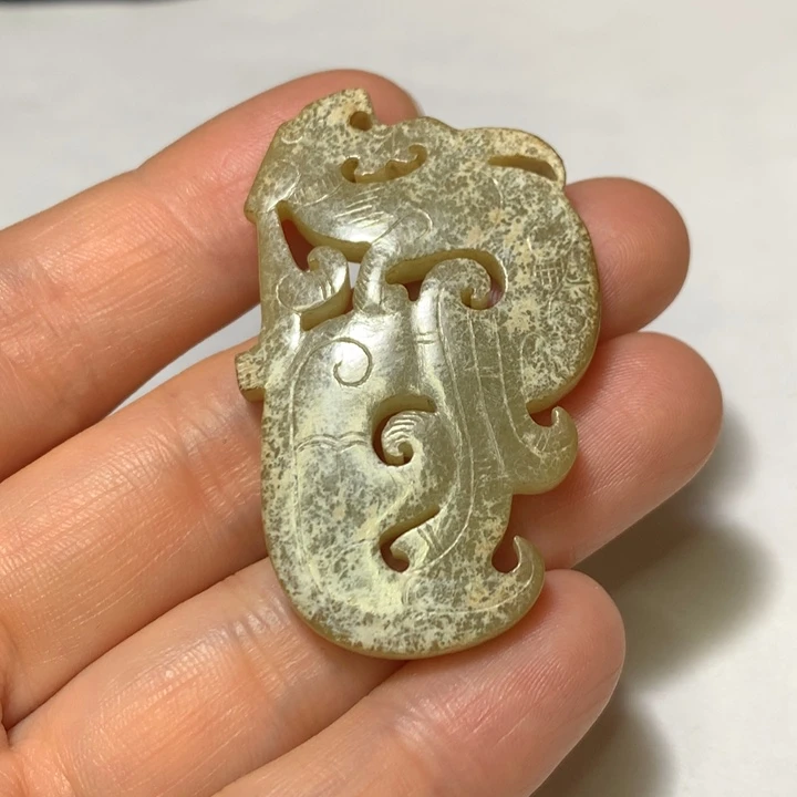 和田玉未镶嵌颈饰发*哥