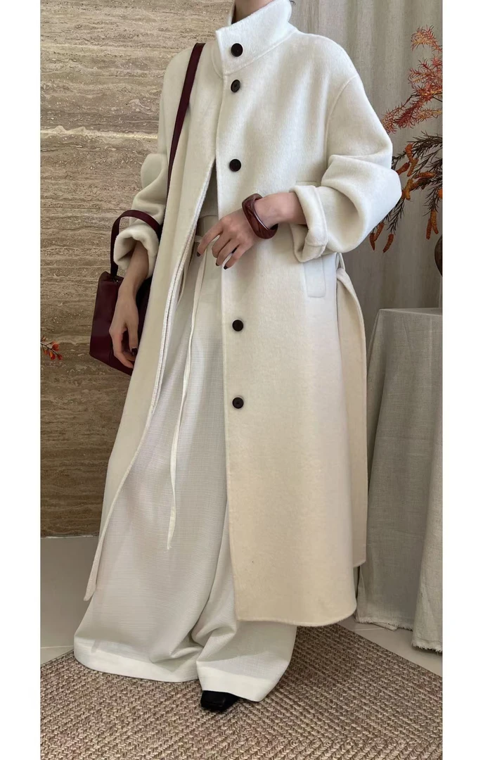 秋冬新款高级感毛呢大衣女过膝中长款气质呢子外套