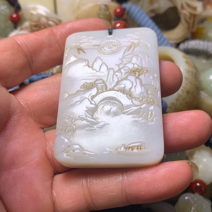 和田玉未镶嵌挂件用****7