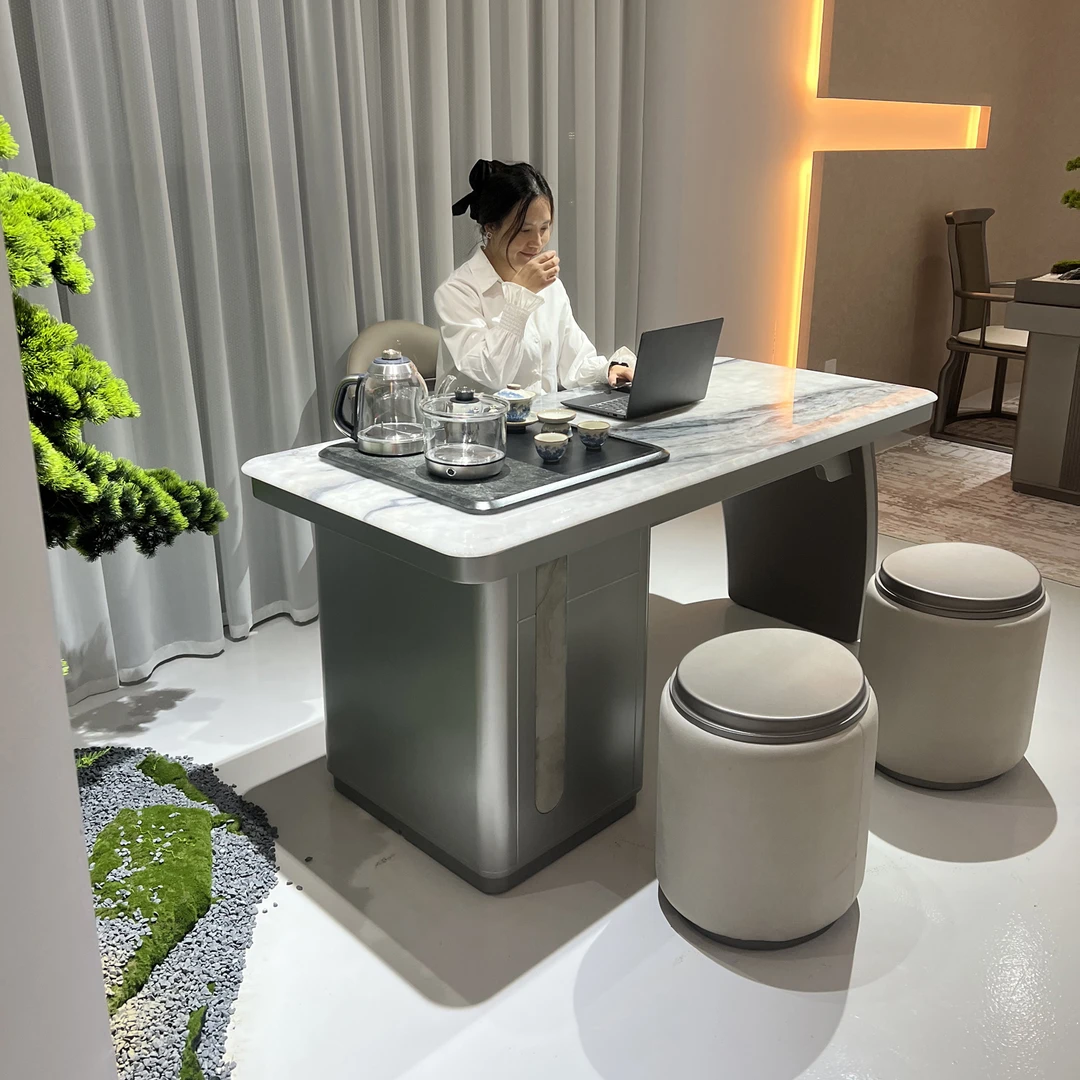 意式极简茶台阳台小户型家用客厅办公室一体现代简约轻奢泡茶桌