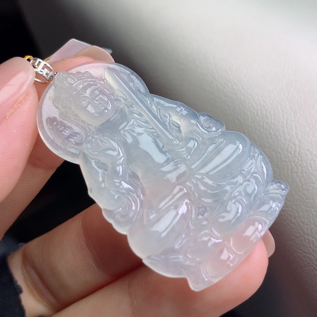 【闪购商品】翡翠18K金镶嵌颈饰翡翠吊坠