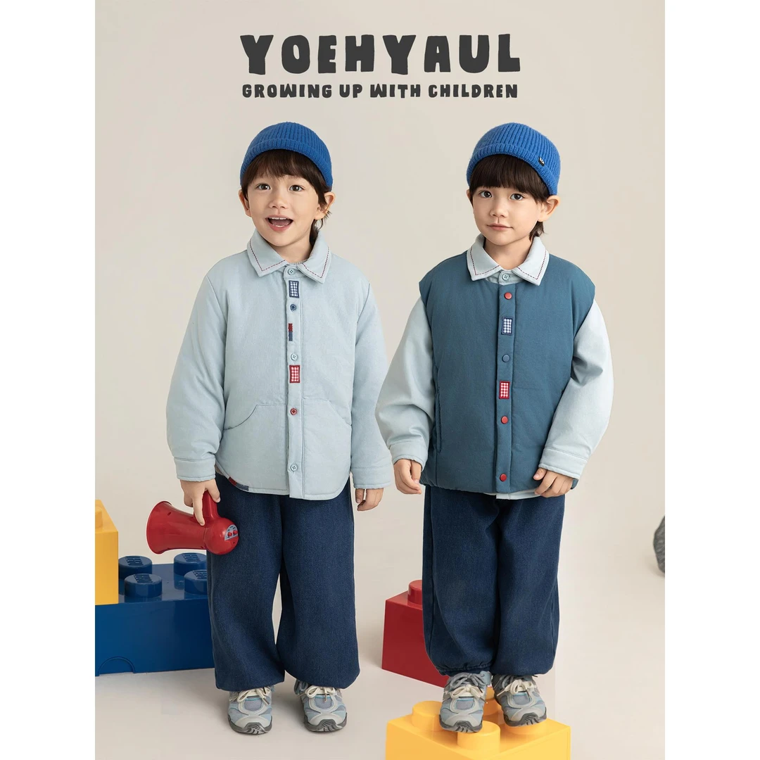 YOEHYAUL/幼悠【冬叁波】新概念保暖云感百搭衬衫/马甲 N6396 N6785