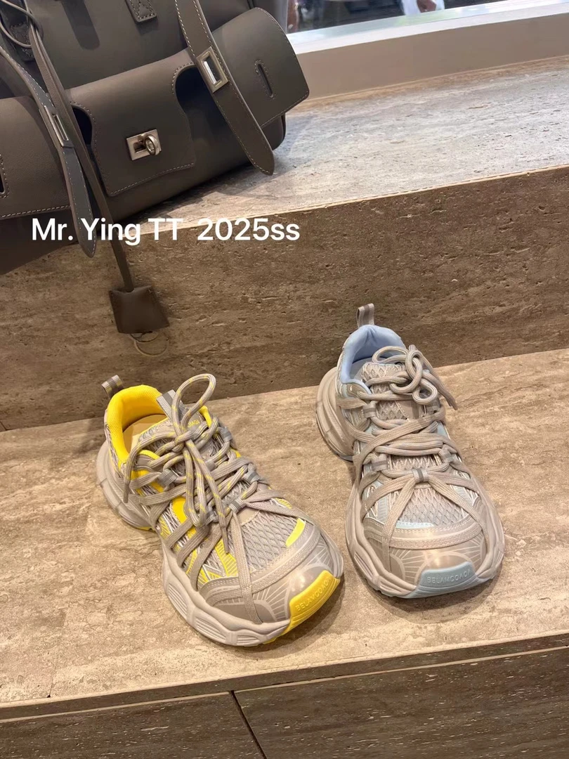 时尚潮流运动鞋网面鞋子ins女款跑鞋女鞋复古厚底老爹鞋