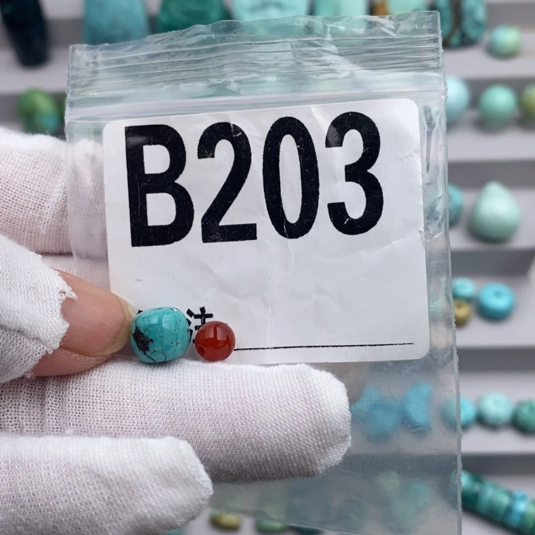 未镶嵌卡8.8老型一对南红玛瑙