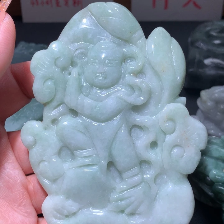 翡翠未镶嵌颈饰保真天然A货翡翠