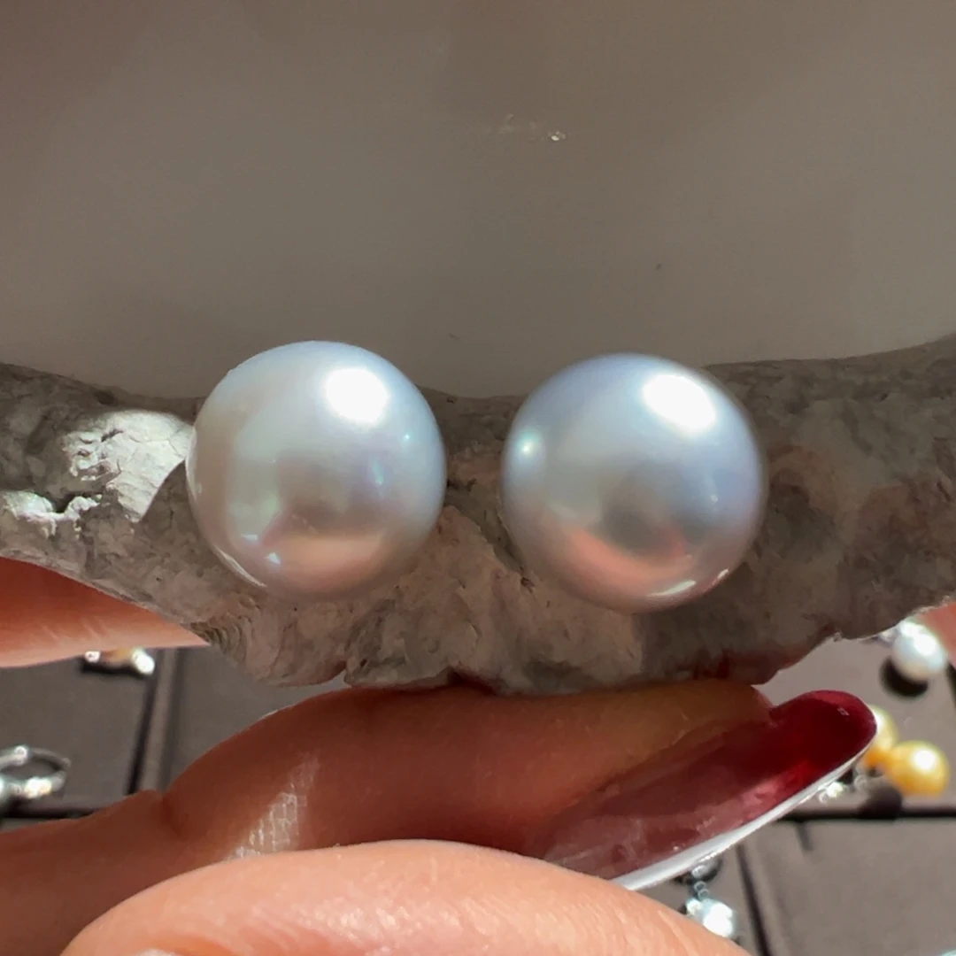 海水珍珠耳饰银S925镶嵌c****8