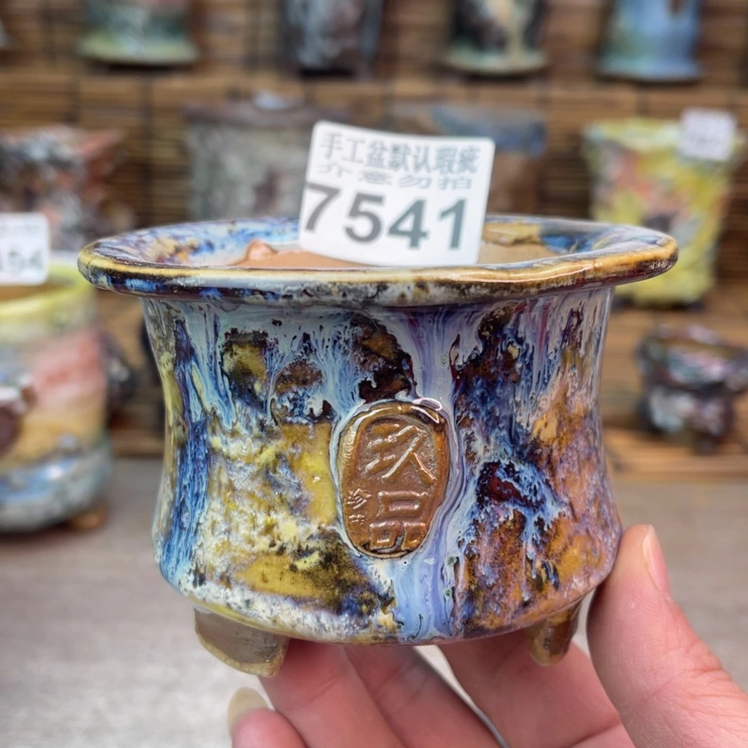 手工花盆默认瑕疵完美者勿拍