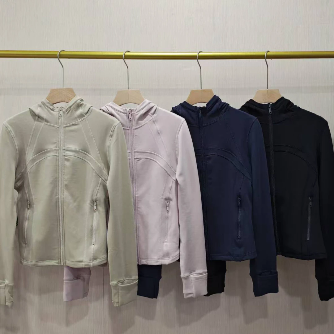 【Hua】1196早秋新款休闲百搭运动健身瑜伽服修身显瘦连帽长袖上衣